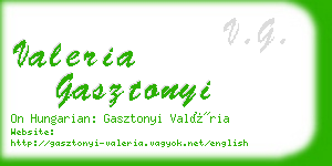 valeria gasztonyi business card